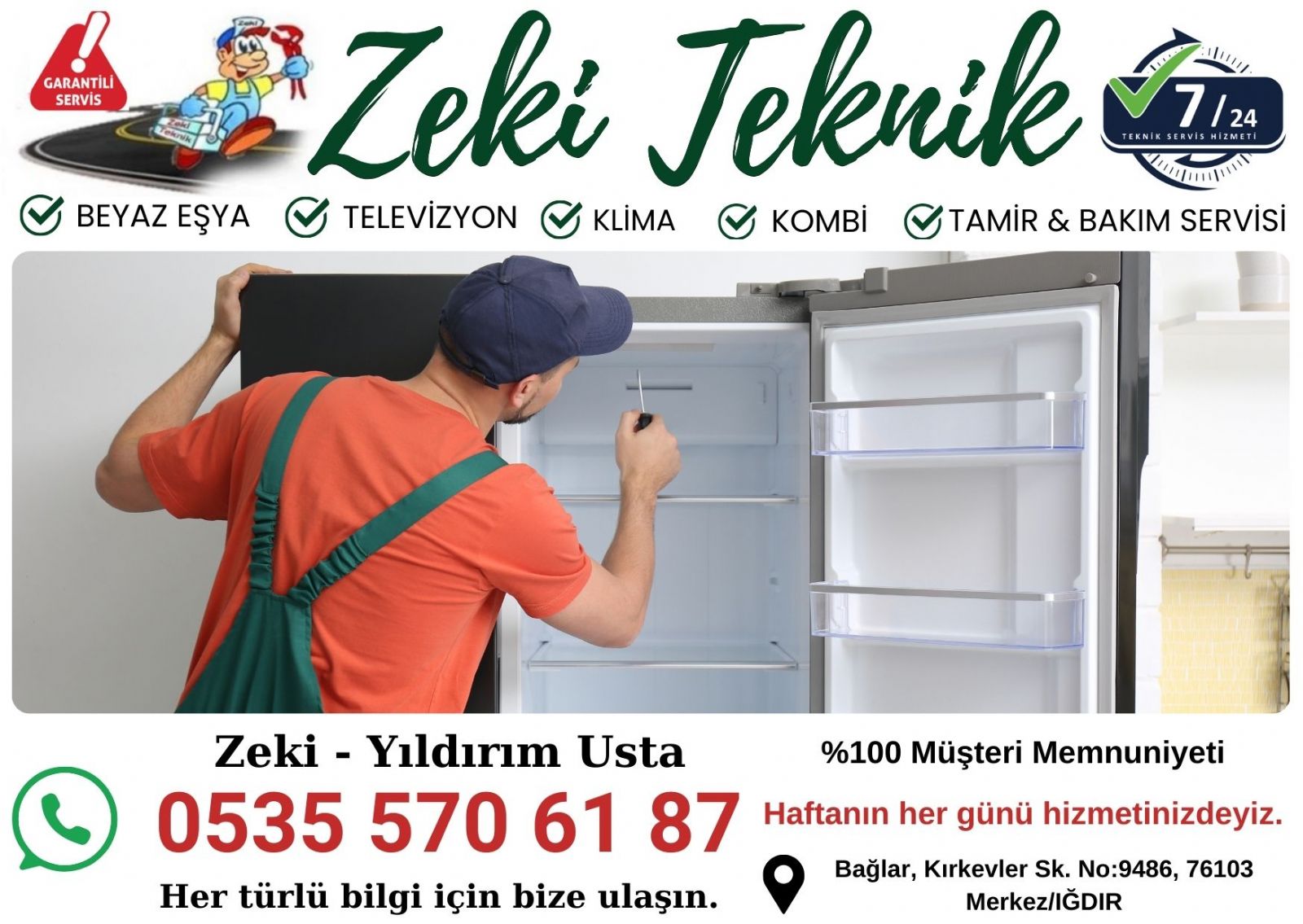 Iğdır Buzdolabı Servisi